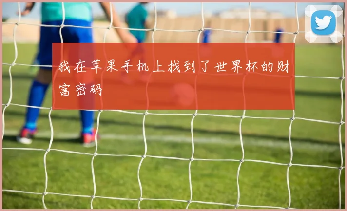 我在苹果手机上找到了世界杯的财富密码