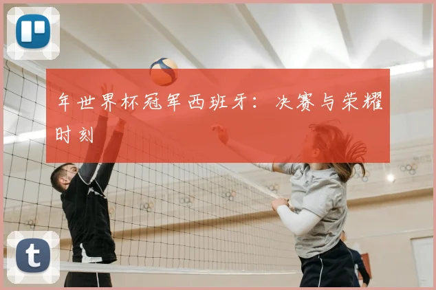 年世界杯冠军西班牙：决赛与荣耀时刻